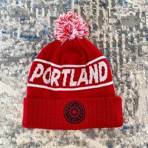 Red Portland Thorns FC Pom Pom Toque (NWOT)